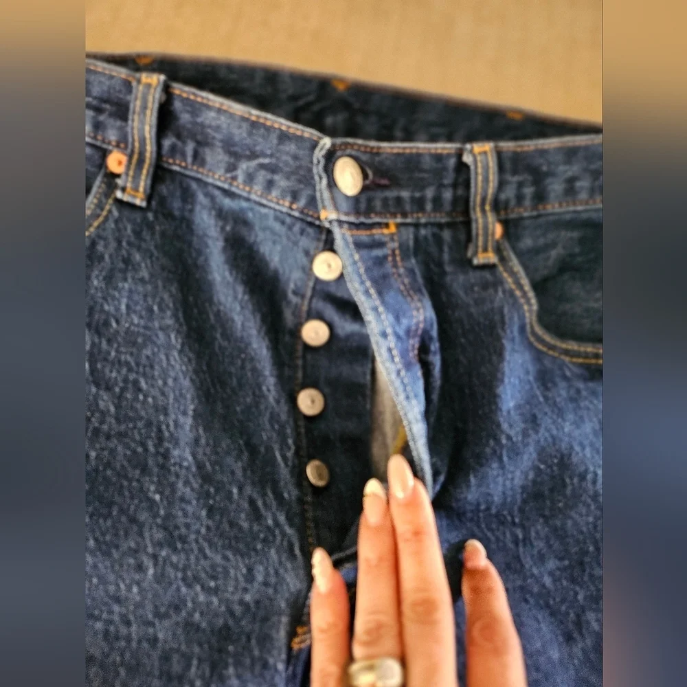 LEvi’s 501 ’93 Big E Straight Leg Jeans Vintage Button Fly Deni Men's sz W38 L32
